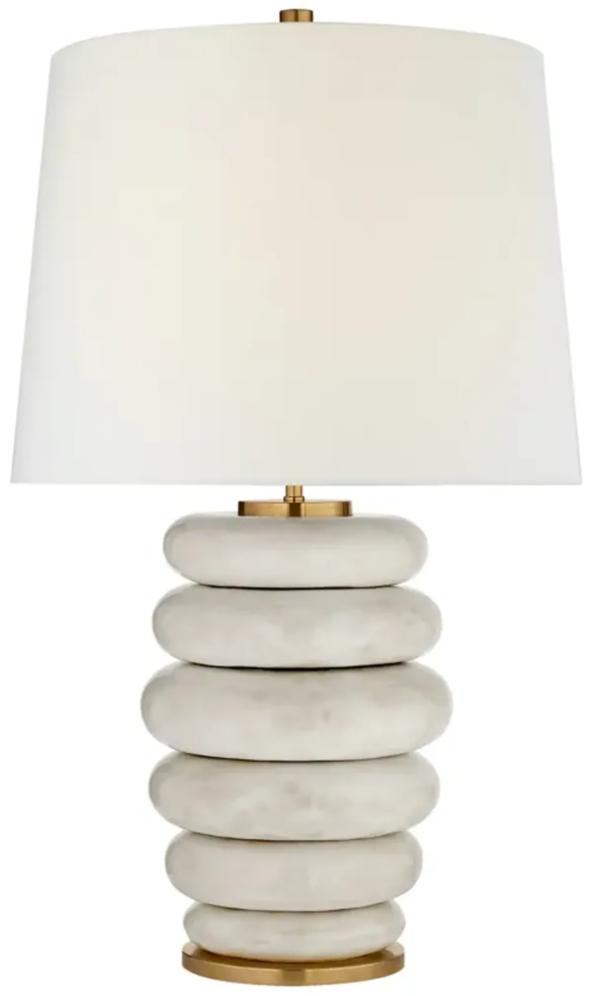 Phoebe Stacked Table Lamp in Antiqued White