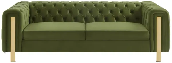 Merax 3-seat Velvet Sofa with Tufted Back and Arm