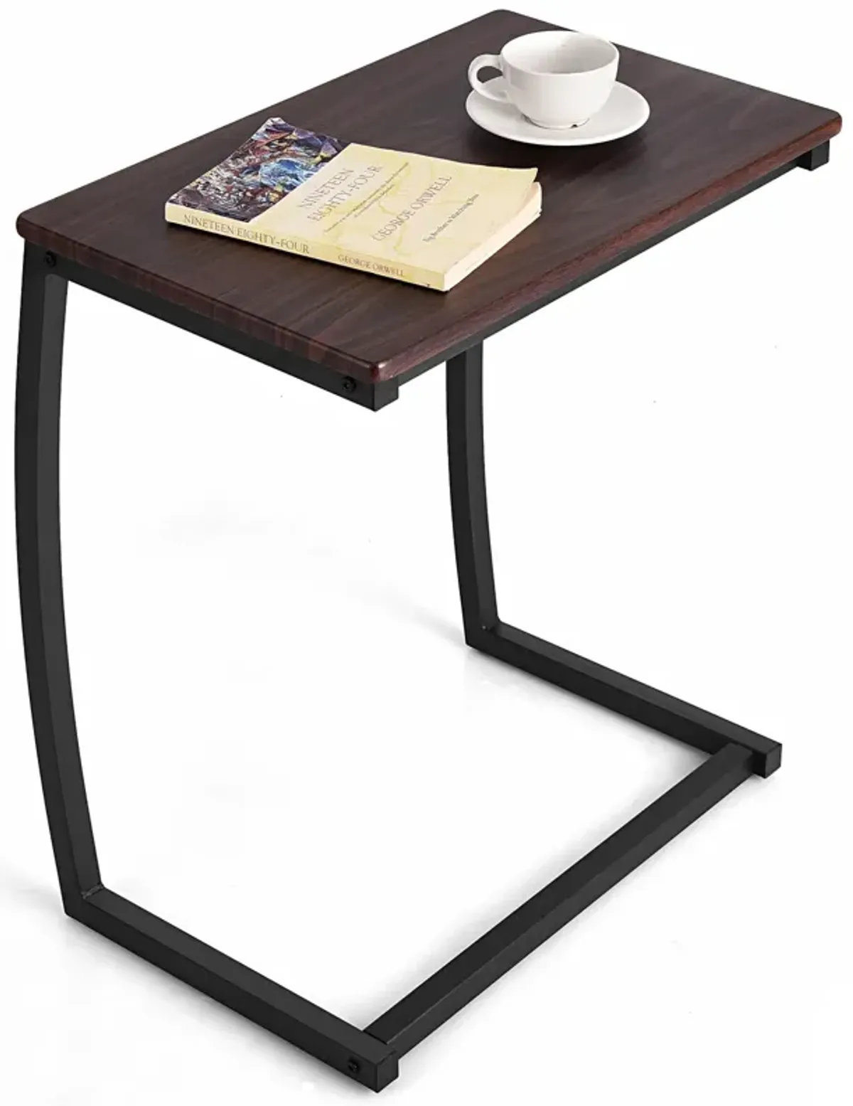 Steel Frame C-shaped Sofa Side End Table-Coffee