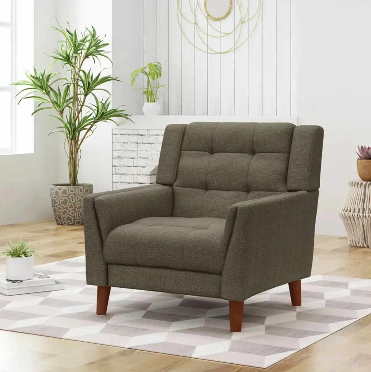 Merax Modern Upholstered Living Room Accent Chair