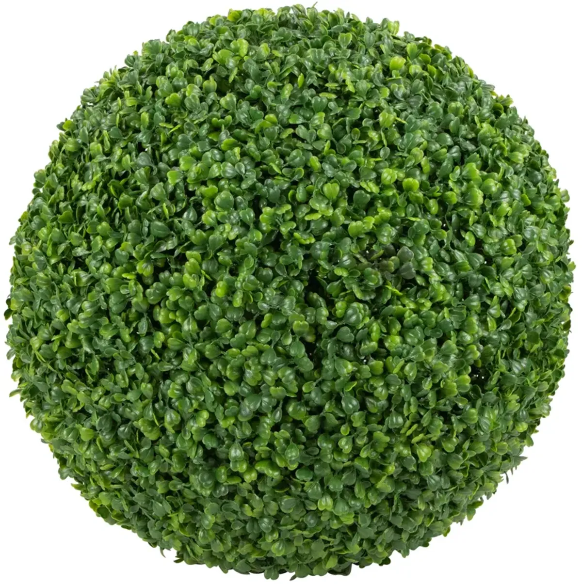 19" Two Tone Green Artificial Boxwood Topiary Ball