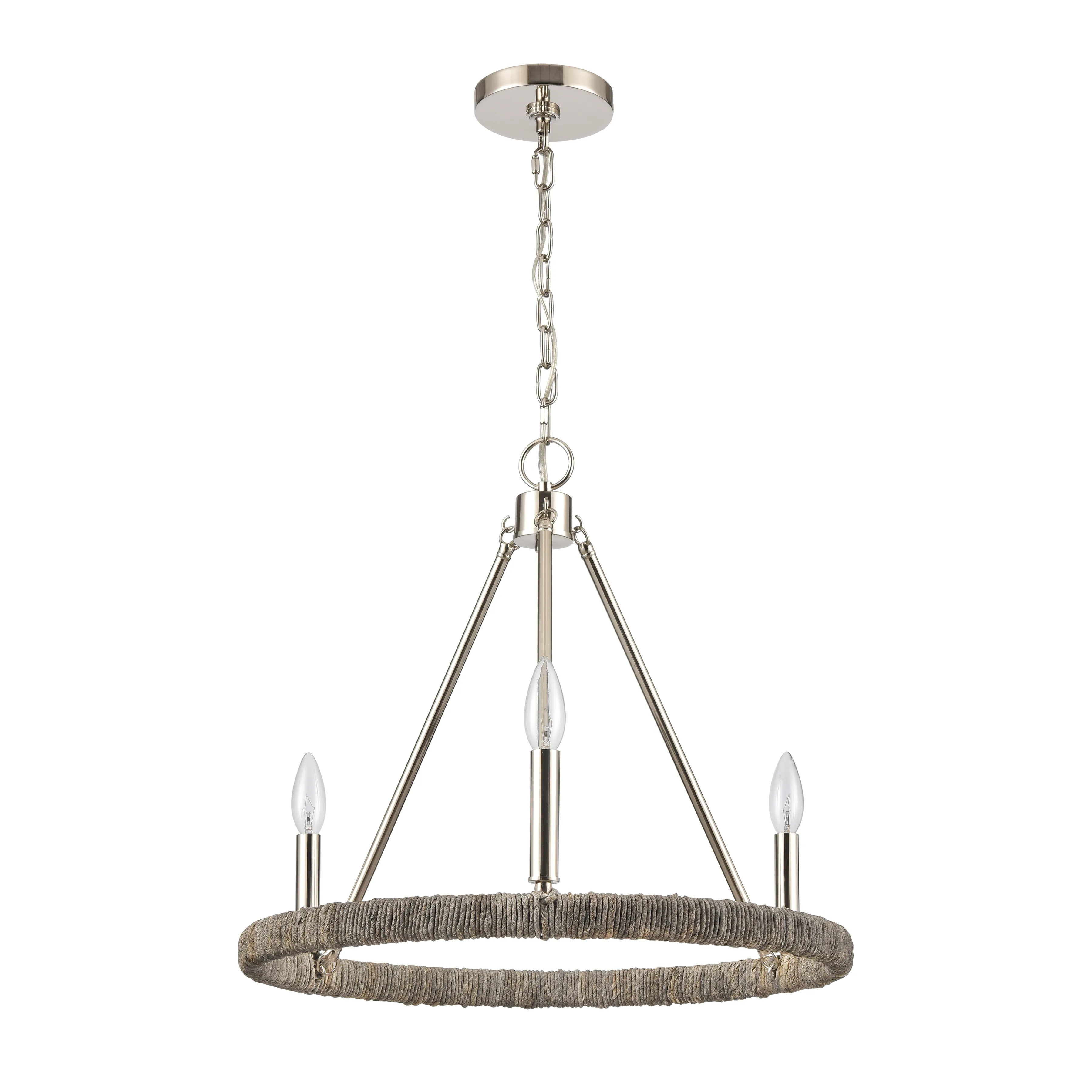 Abaca 20" Wide 3-Lt Chandelier