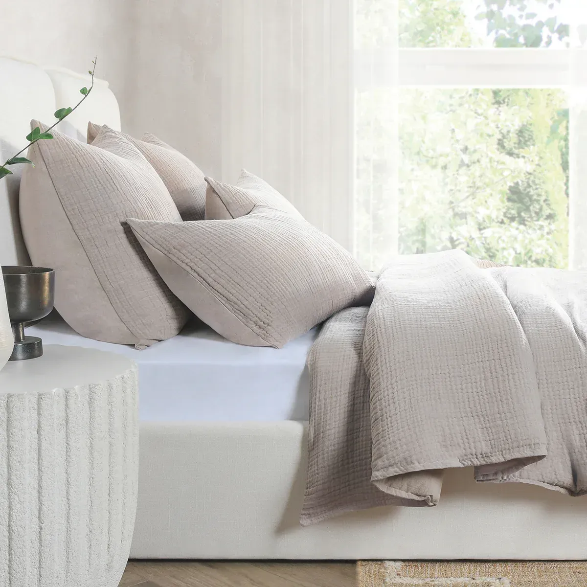 Cardiff Natural Queen Duvet