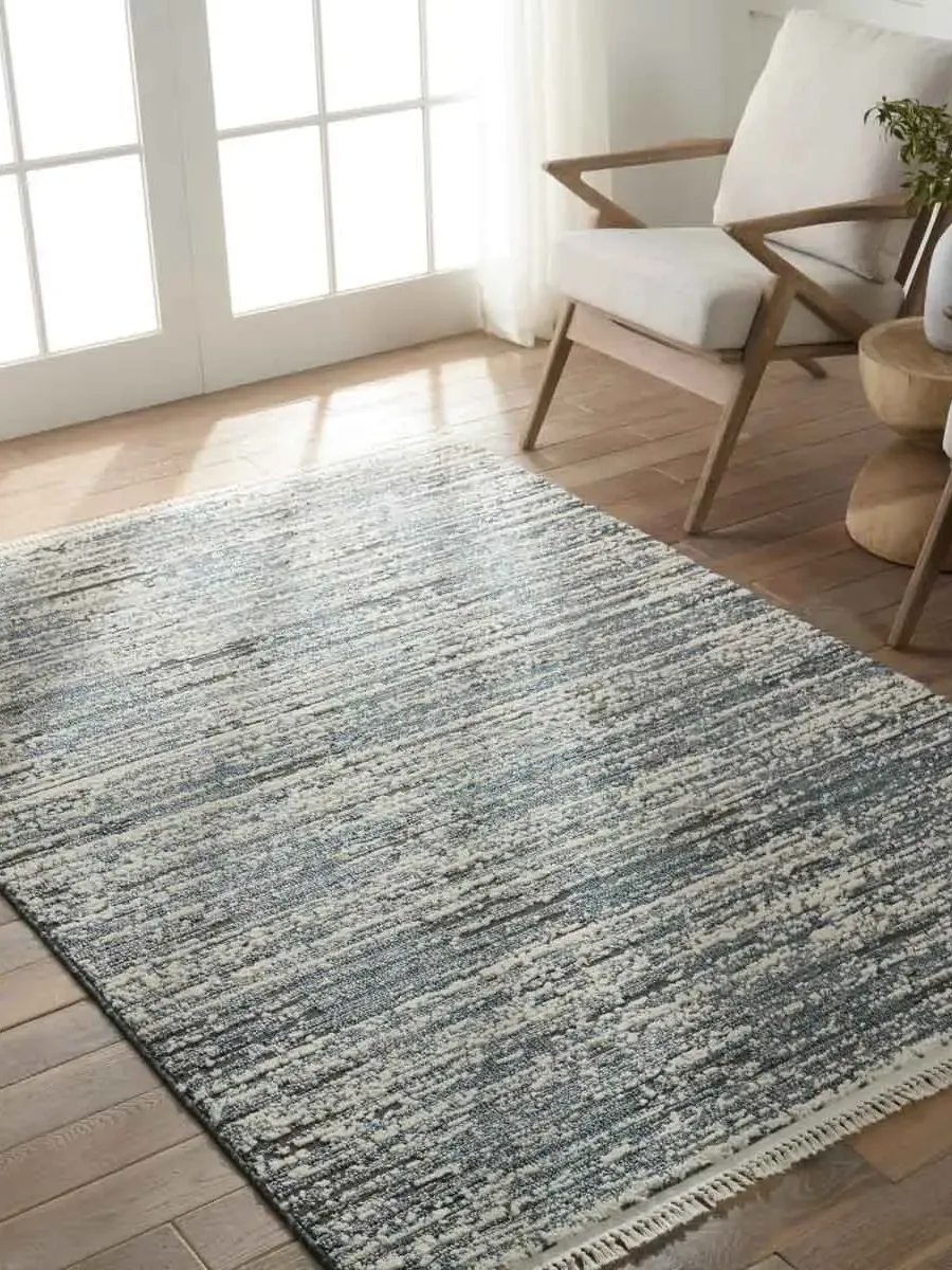 Lore Duna Blue 3' x 8' Runner Rug