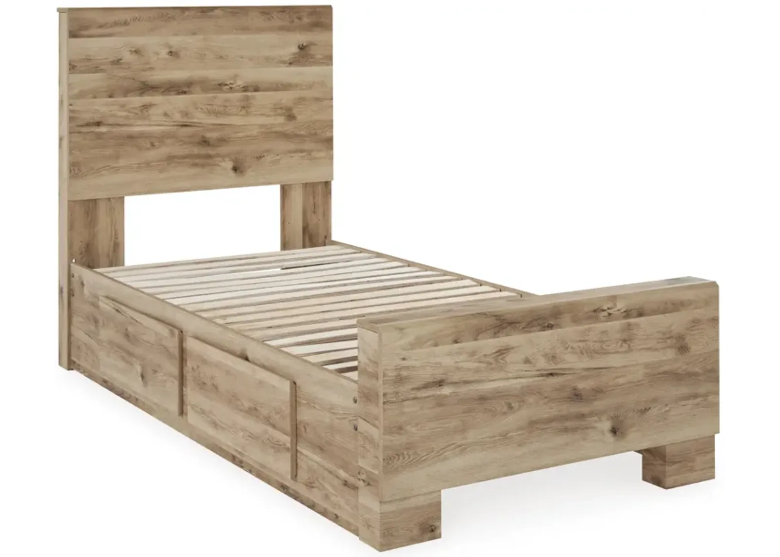 Hyanna Twin Panel Bed with 1 Side Storage