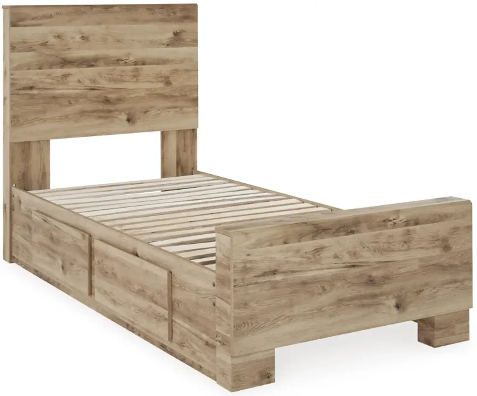 Hyanna Twin Panel Bed with 1 Side Storage