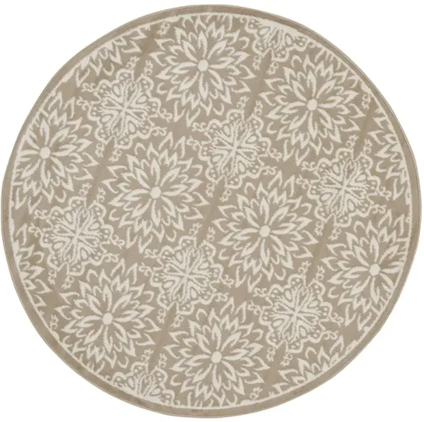 Jubilant JUB06 Taupe 5'3" x Round Rug