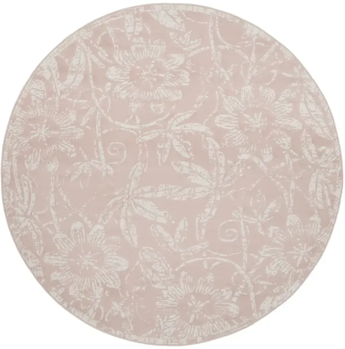 Whimsicle WHS05 Pink 5' x Round Rug