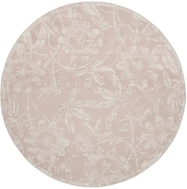 Whimsicle WHS05 Pink 5' x Round Rug