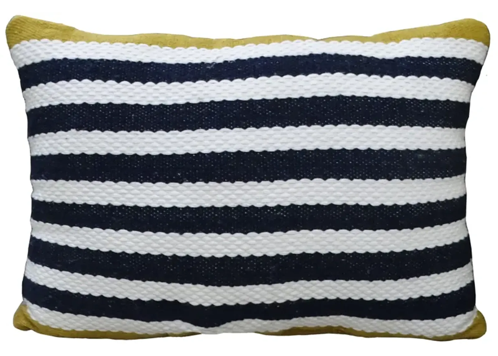 Striped Blue Decorative Outdoor Pillow 14"x20"