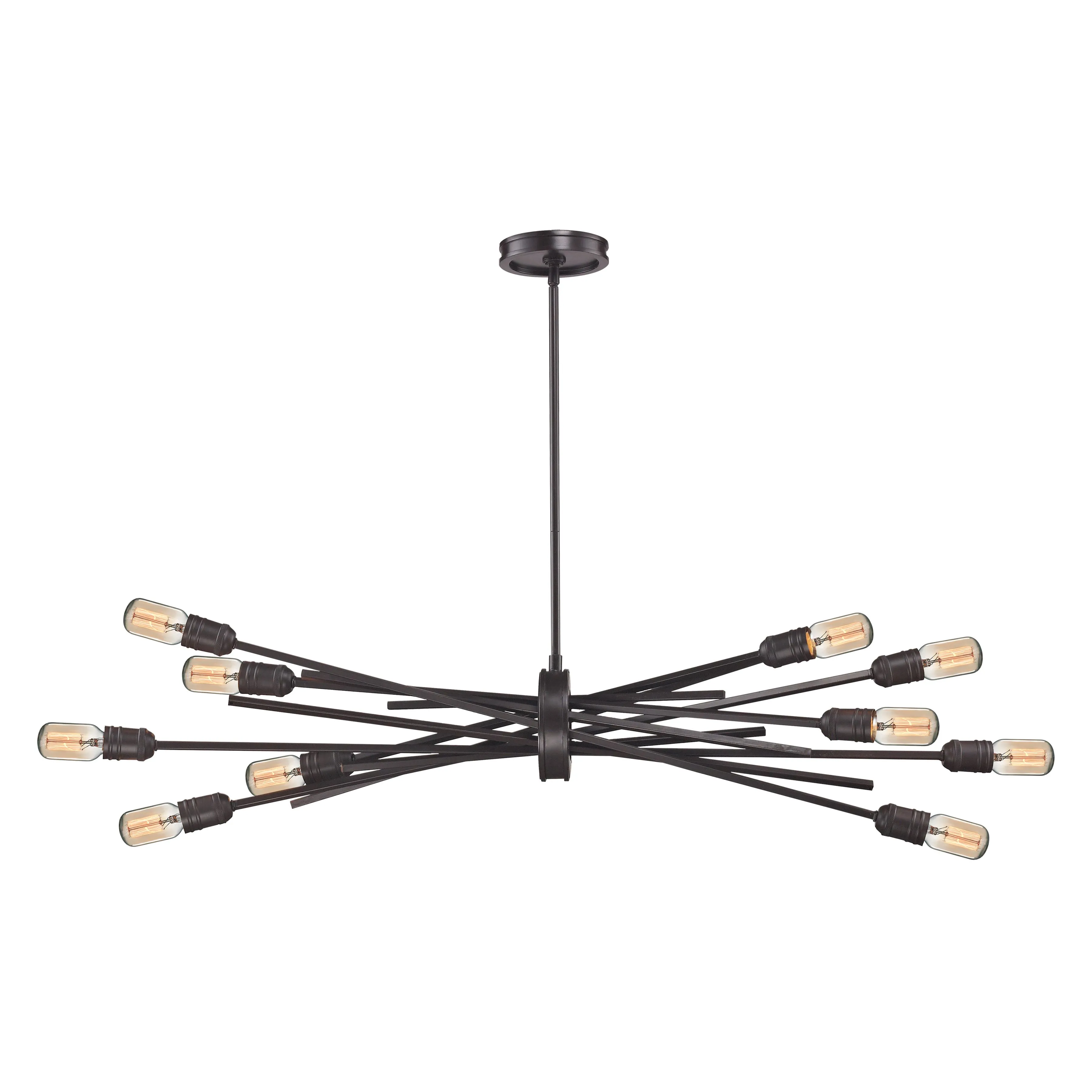 Xenia 40" Wide 10 Light Chandelier in Black