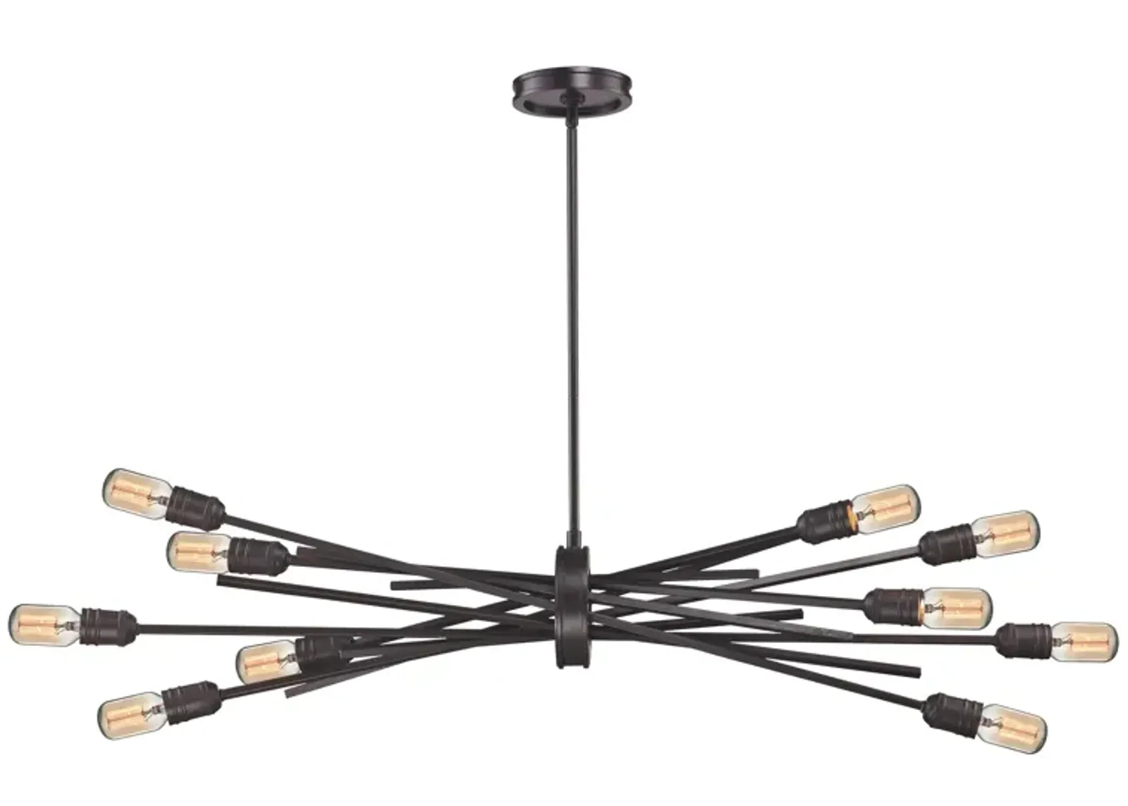 Xenia 40" Wide 10 Light Chandelier in Black