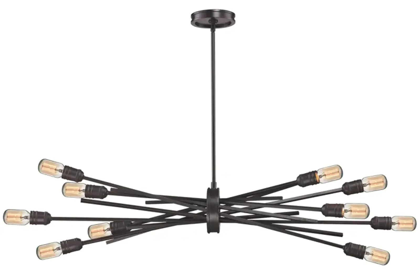 Xenia 40" Wide 10 Light Chandelier in Black