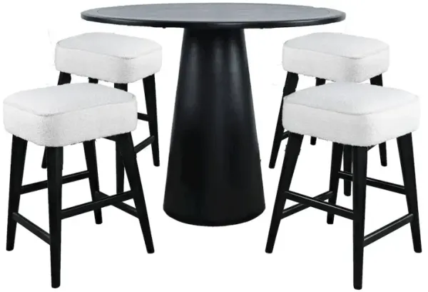 Jofran Mid-Century Modern Five Piece Counter Height Dining Set