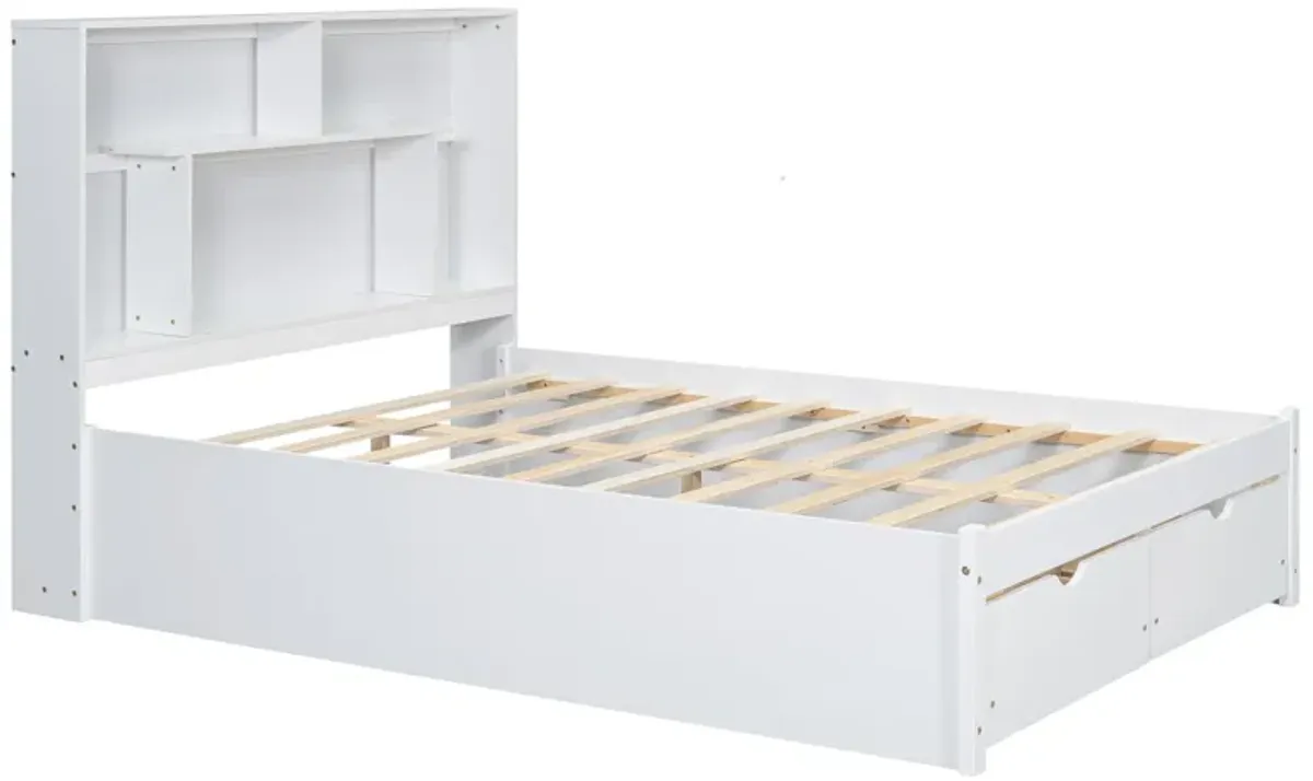 Merax Modern Platform Bed with Storage Headboard