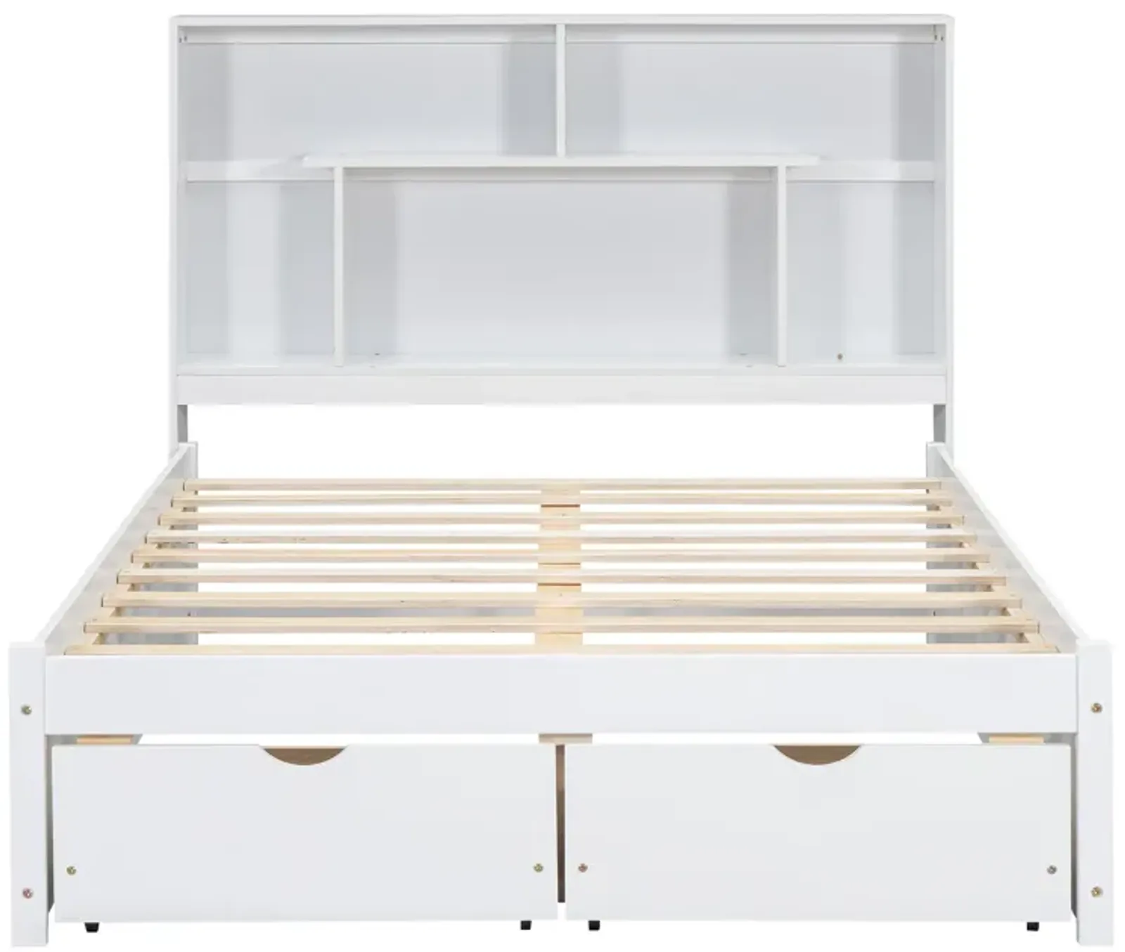 Merax Modern Platform Bed with Storage Headboard