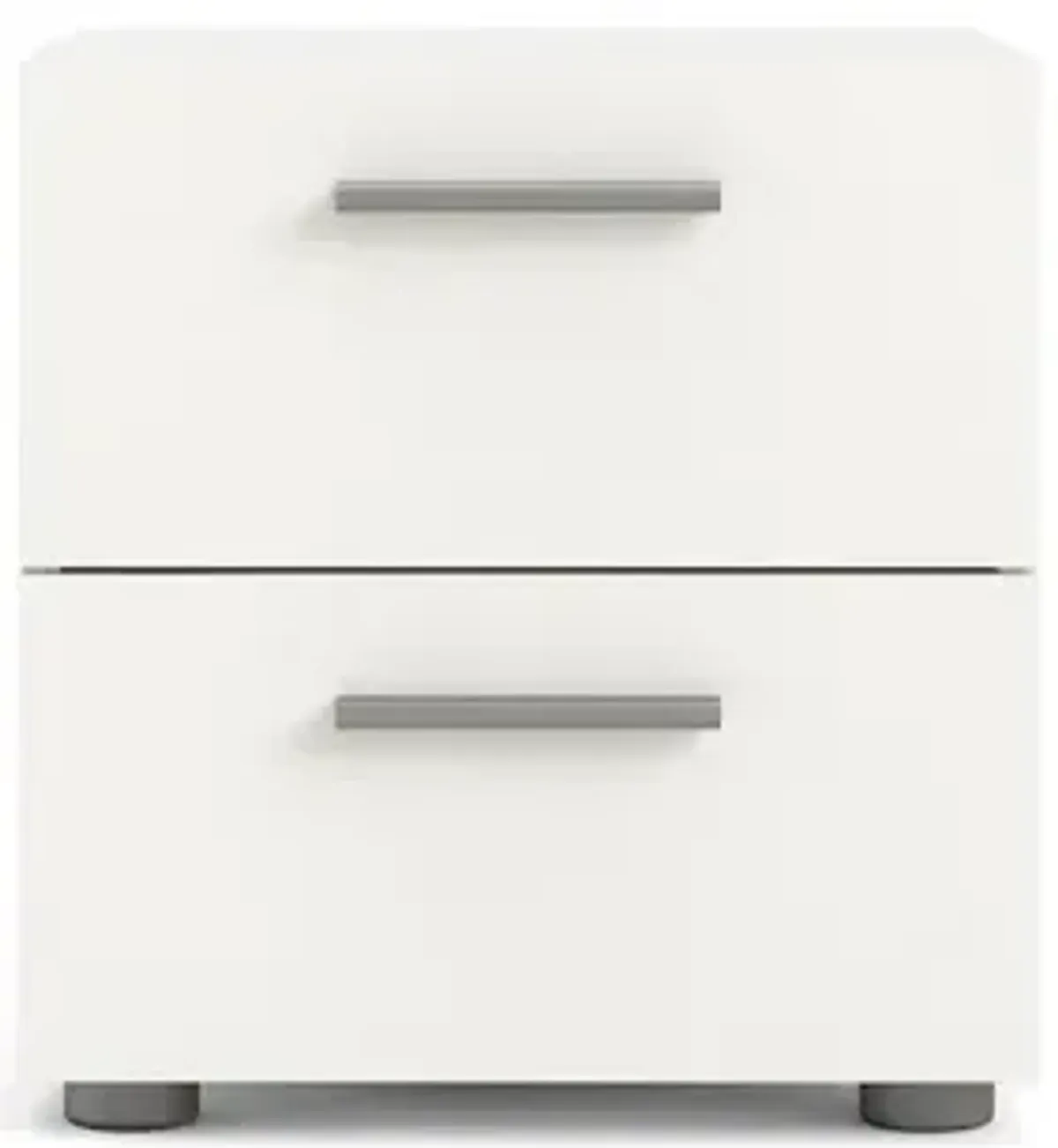 Tvilum Austin 2 Drawer Nightstand, White Woodgrain