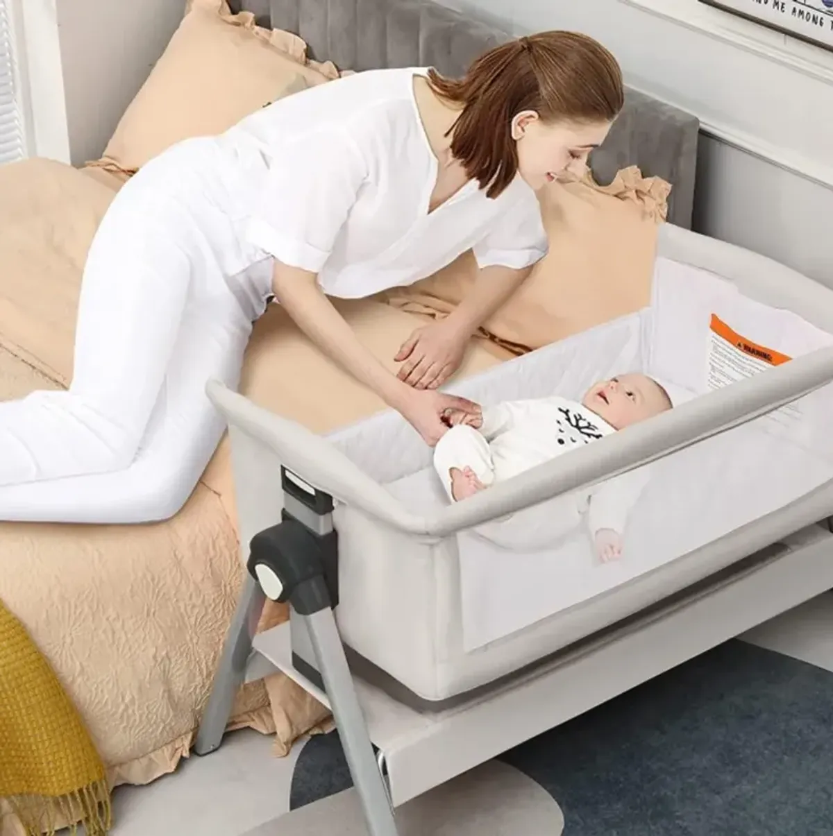 Hivvago Portable Baby Bedside Sleeper with Adjustable Heights and Angles