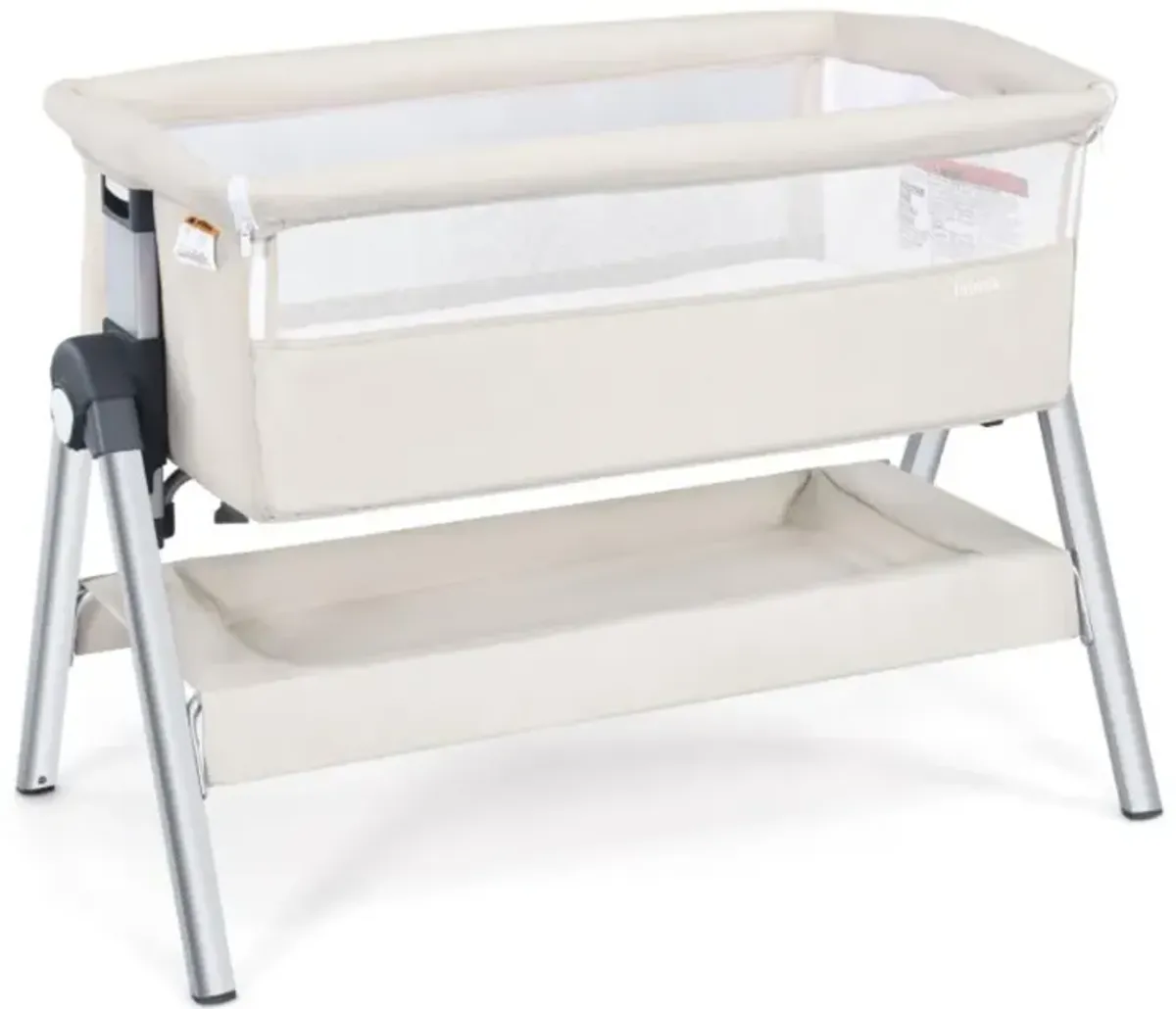 Hivvago Portable Baby Bedside Sleeper with Adjustable Heights and Angles