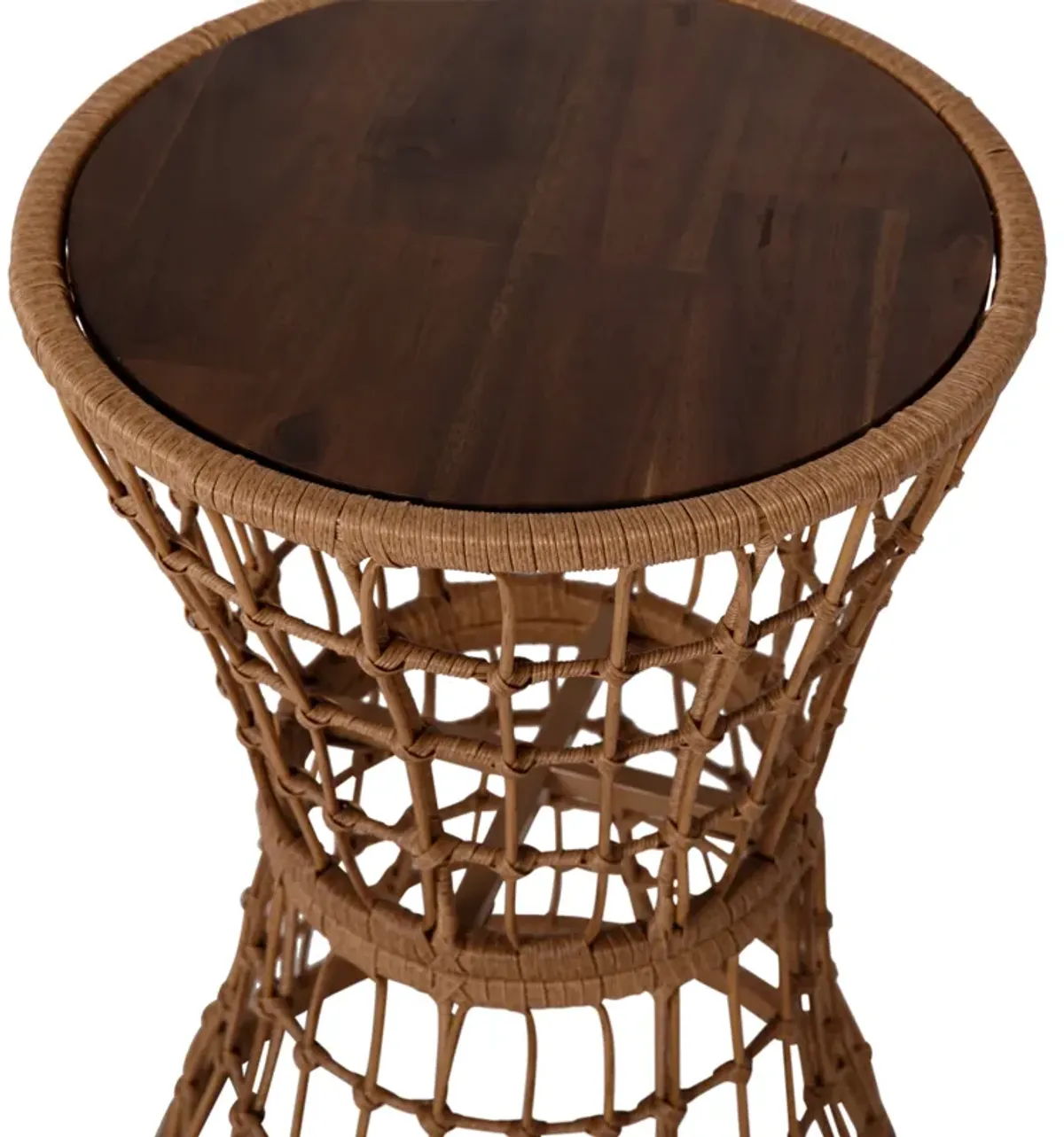 Rope Rattan Patio Table