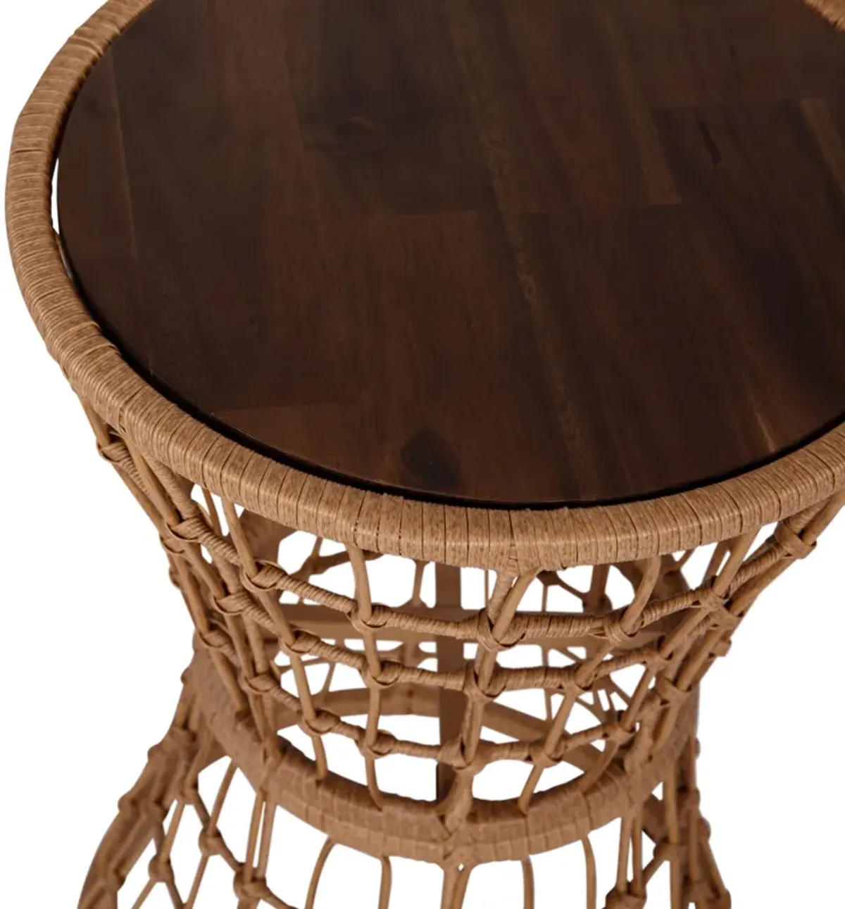 Rope Rattan Patio Table