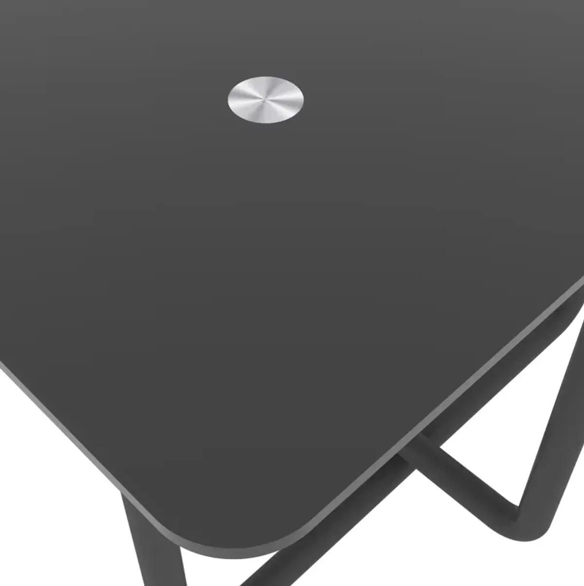 Modern Tempered Glass Tea Table Coffee Table, Table For Living Room, Black