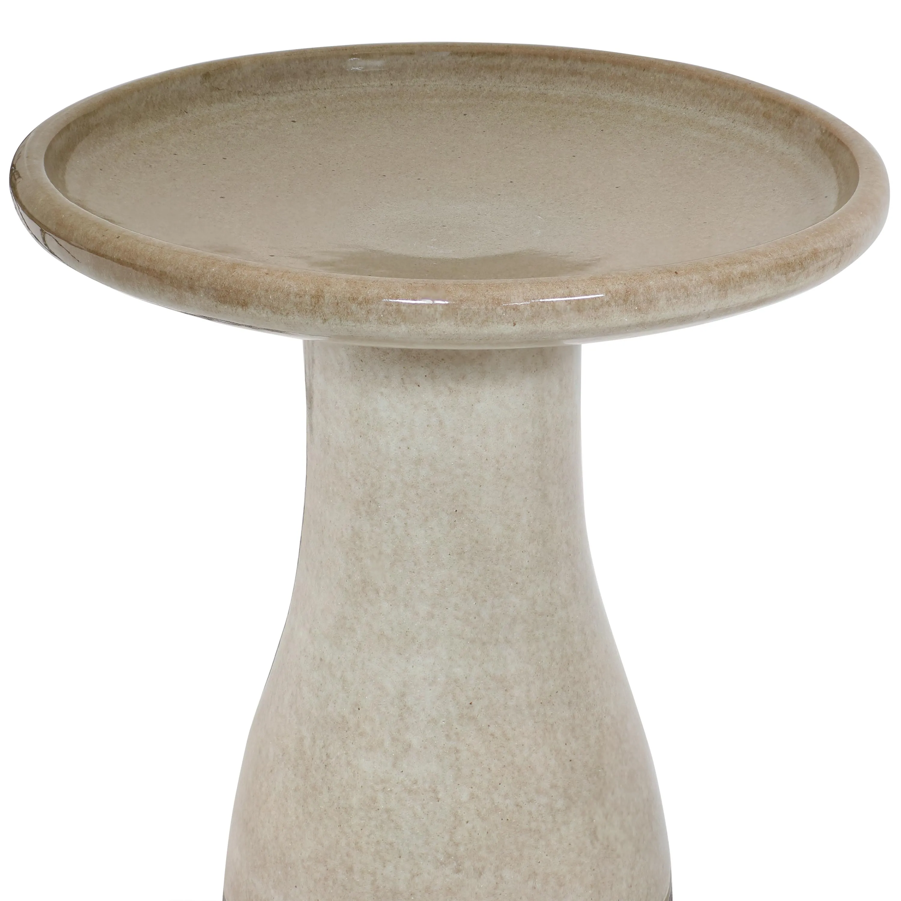 Sunnydaze Outdoor Glazed Ceramic Bird Bath - 20.5 in