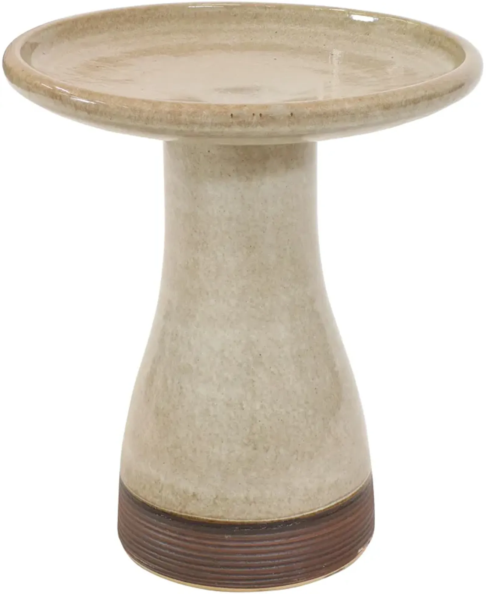 Sunnydaze Outdoor Glazed Ceramic Bird Bath - 20.5 in