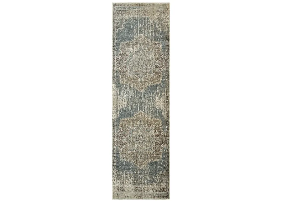 Raleigh 2'3" x 7'6" Blue Rug