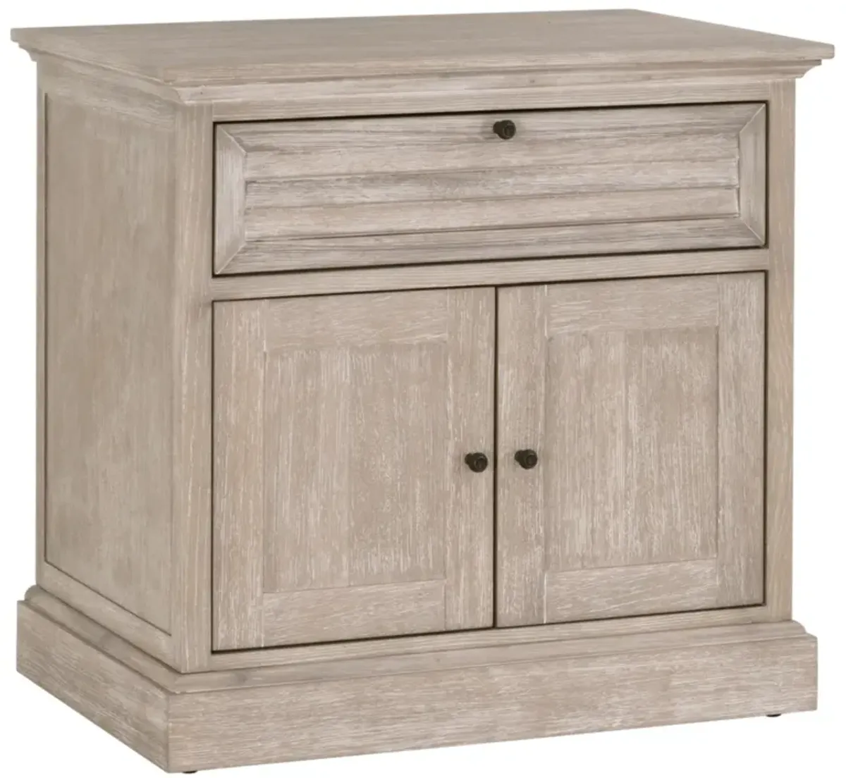 1-Drawer 2-Door Nightstand