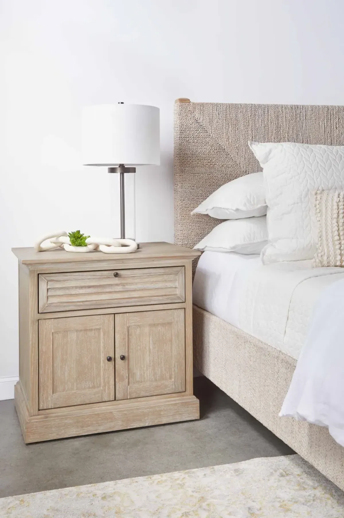 1-Drawer 2-Door Nightstand