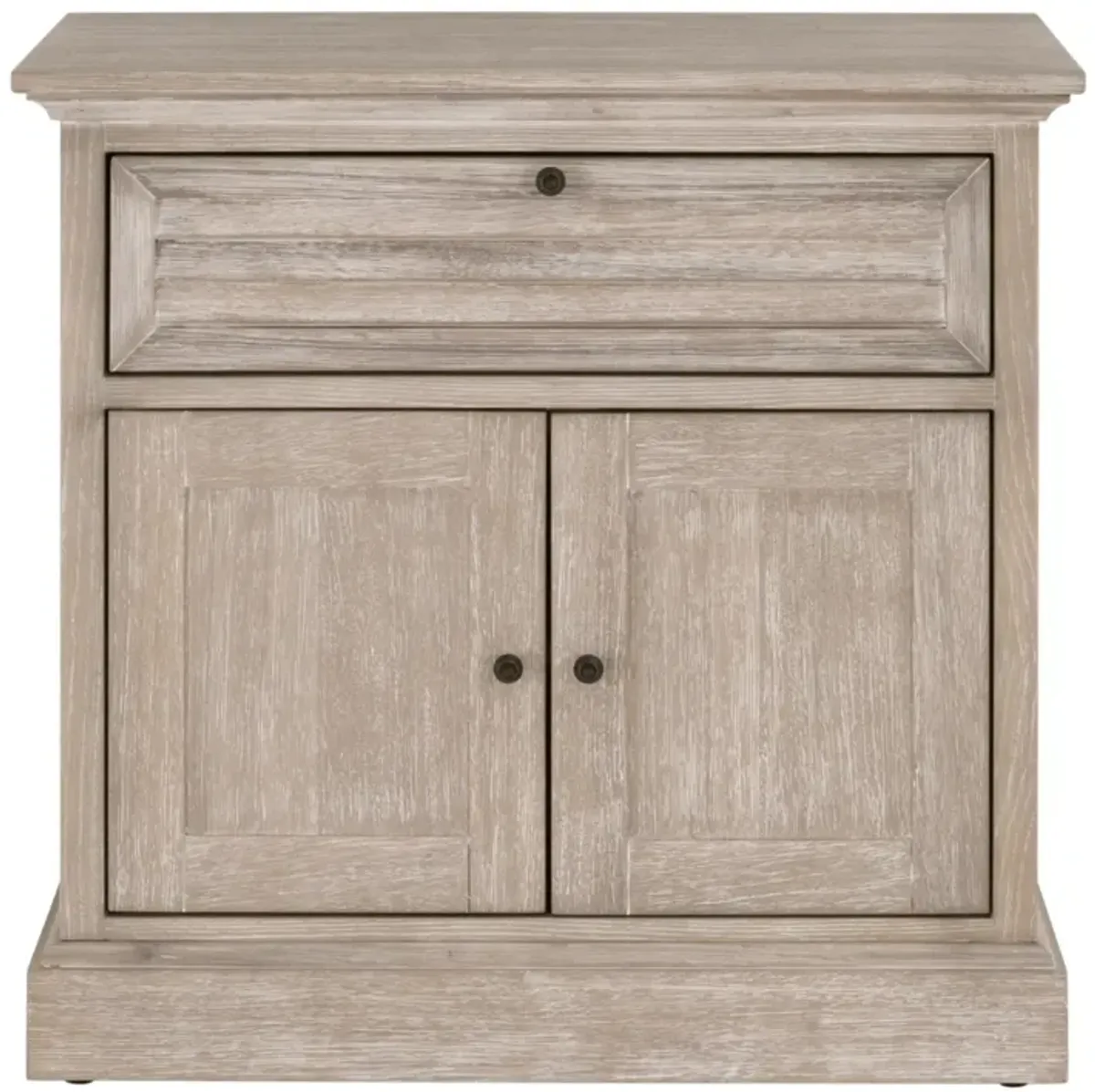 1-Drawer 2-Door Nightstand