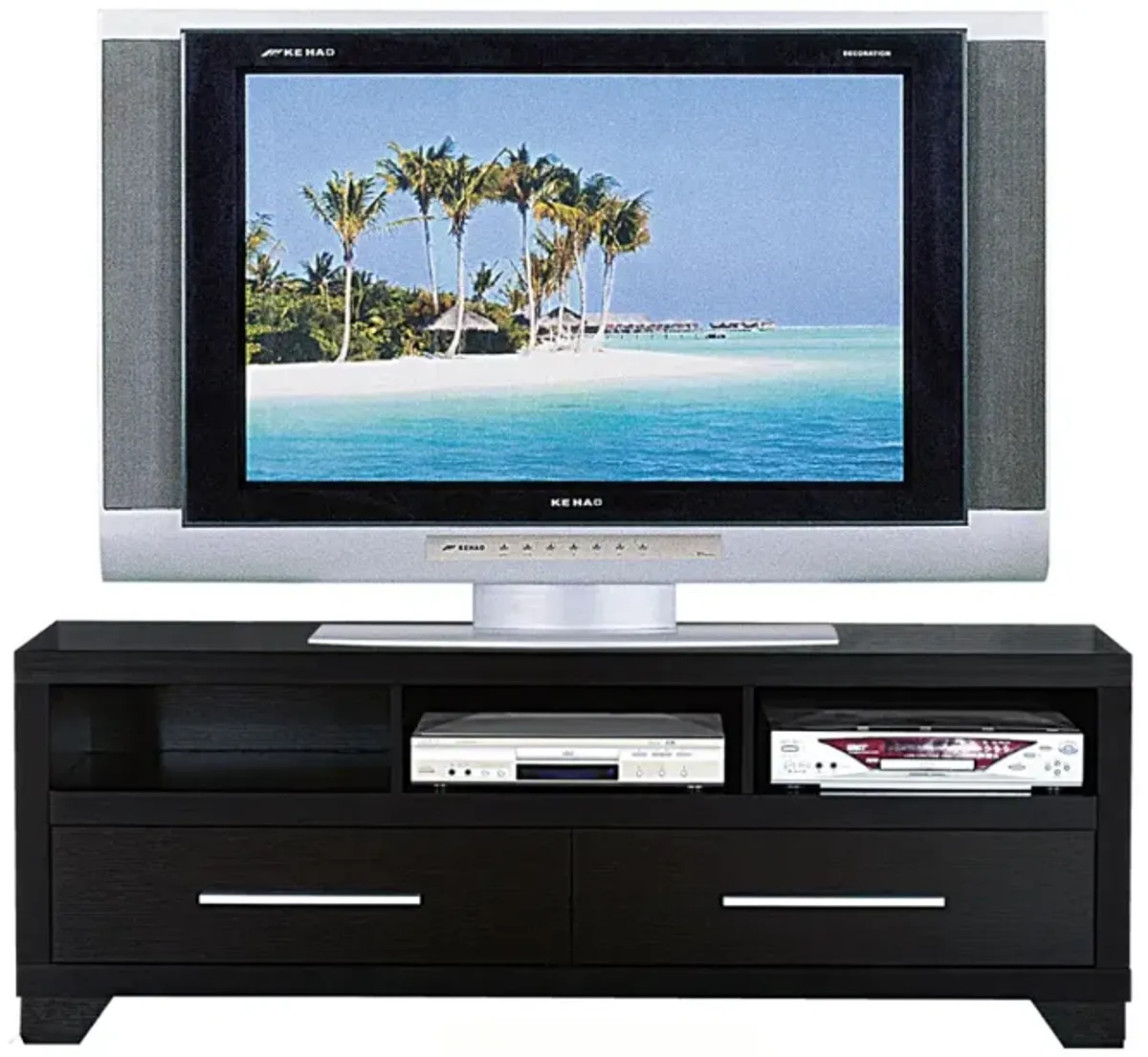 Rich and Elegant TV Stand With Storage - Benzara