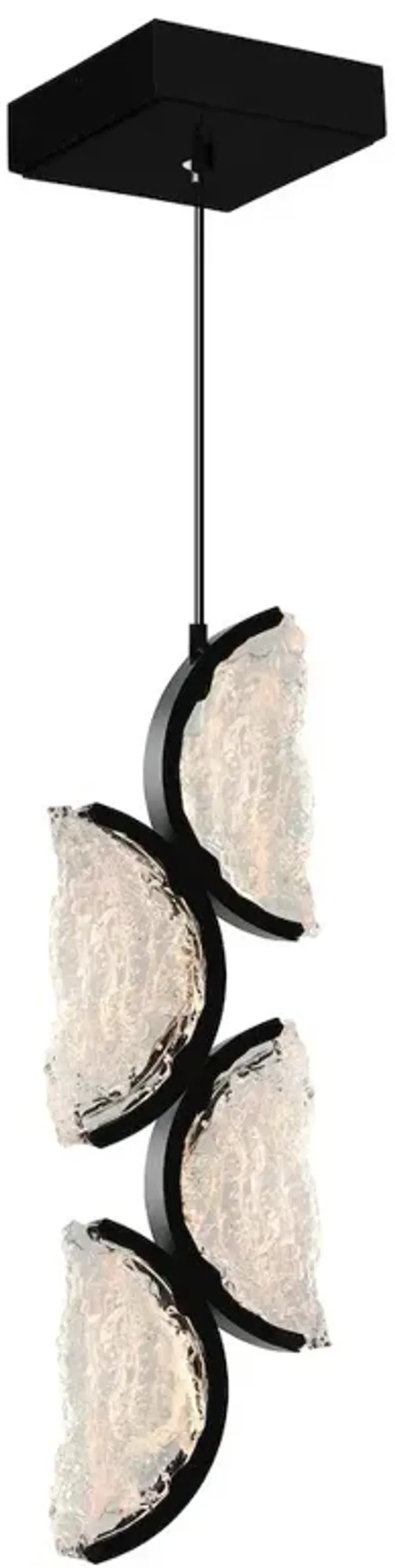 CWI Lighting Moon Integrated LED Black Mini Pendant