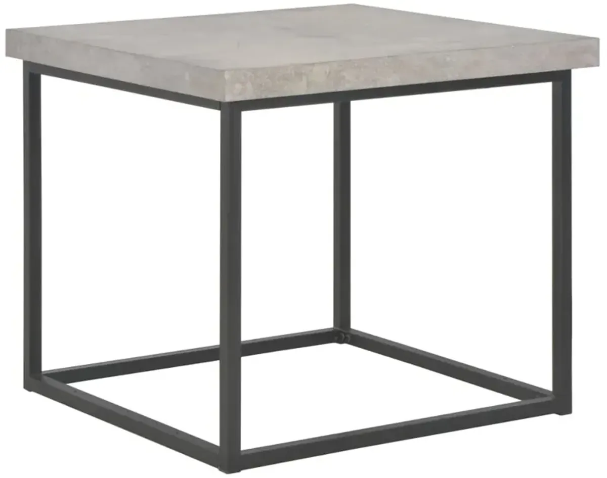vidaXL Coffee Table 21.7x21.7x20.9 Concrete Look