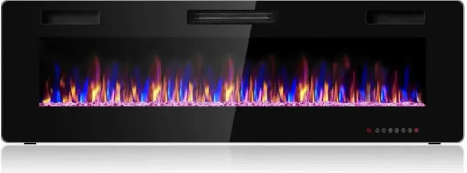 Hivvago 60 Inch Ultra Thin Electric Fireplace with 2 Heat Settings