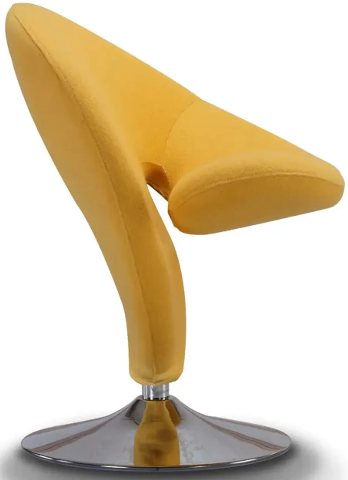 Curl Yellow Swivel Accent Chairs (Set of 2)