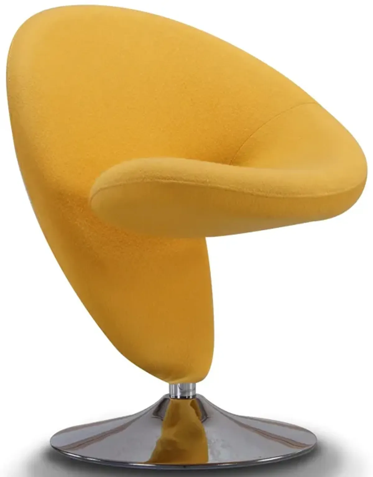 Curl Yellow Swivel Accent Chairs (Set of 2)