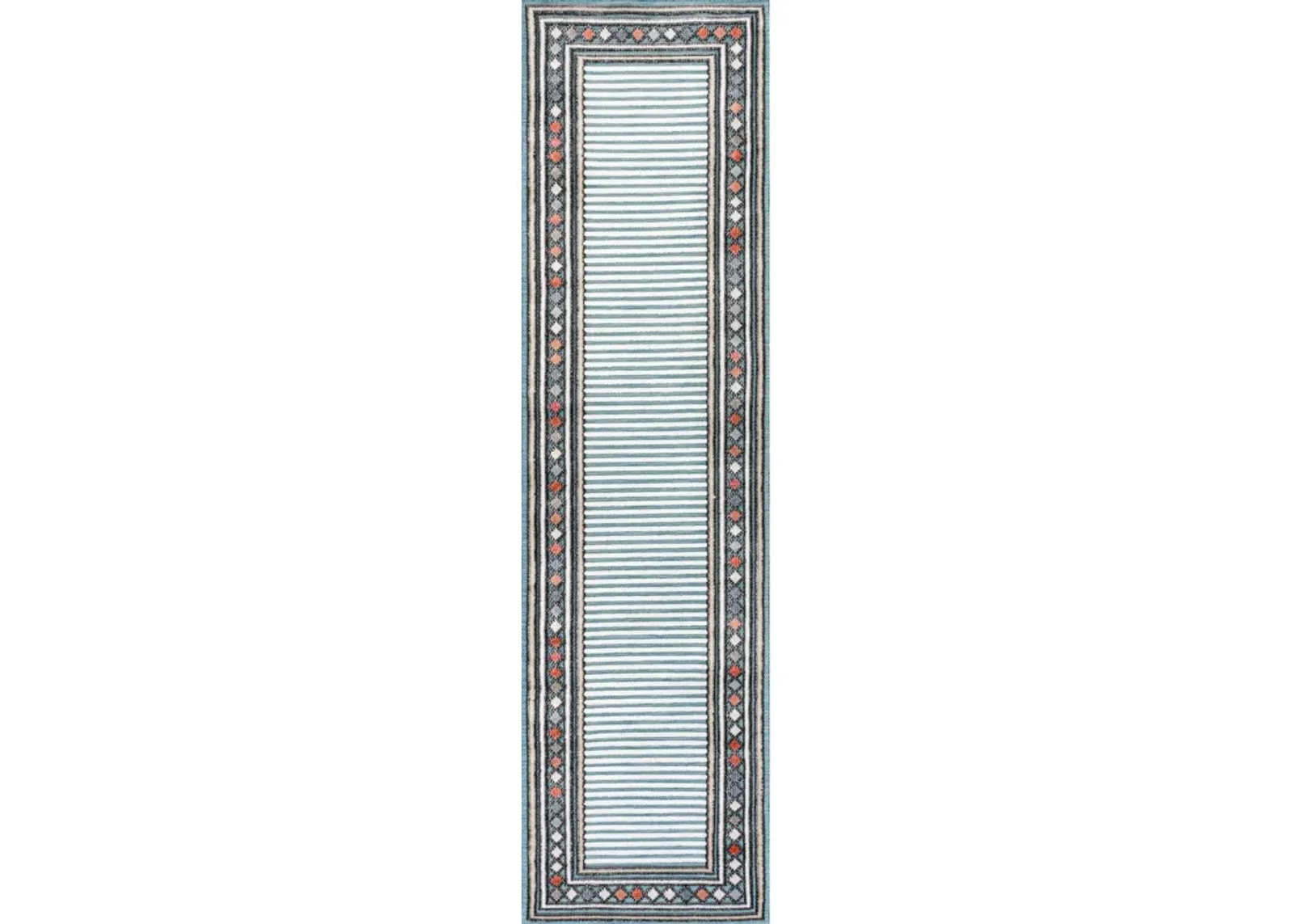 Sebastian High-Low Modern Diamond Border Area Rug