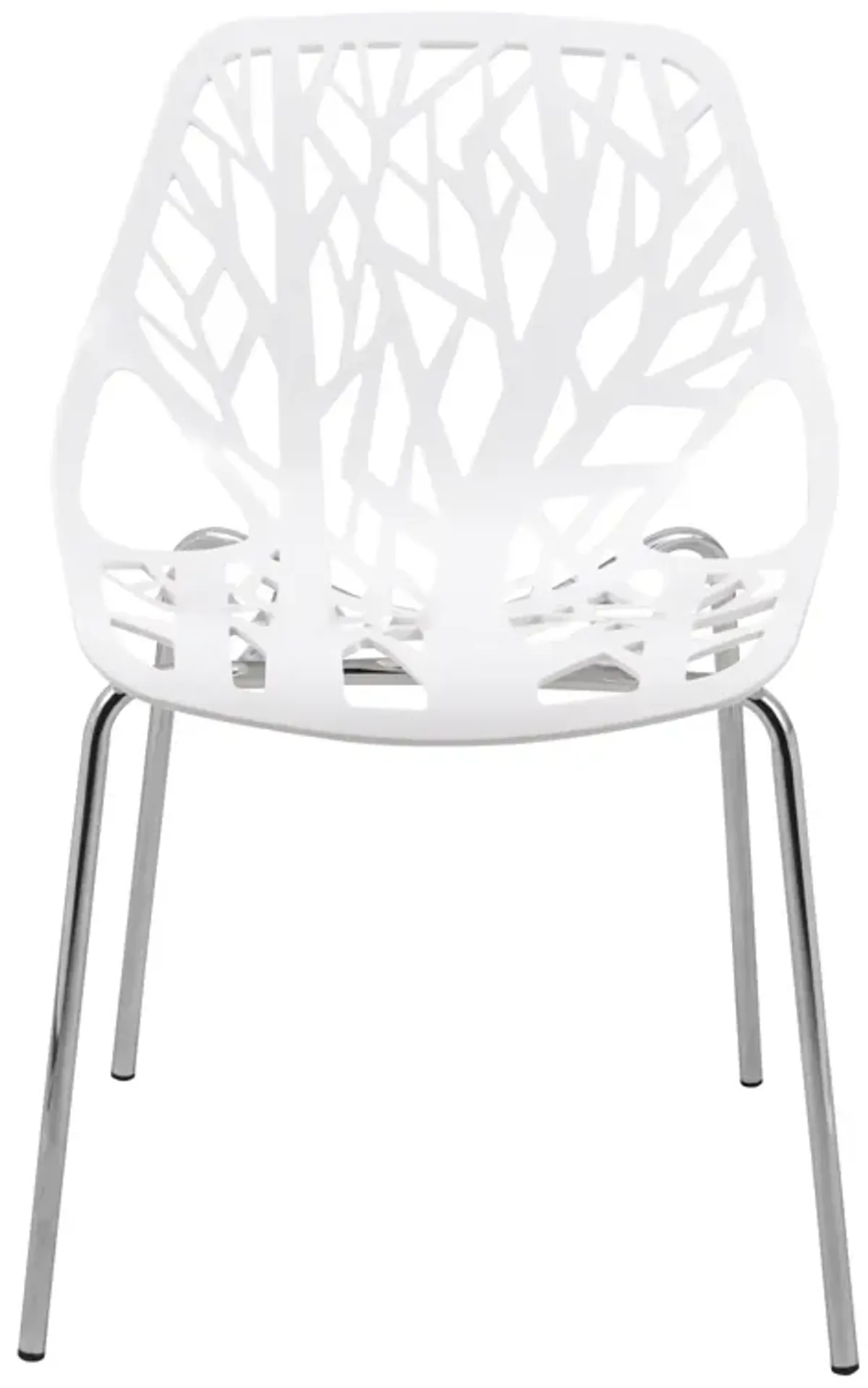 LeisureMod Modern Asbury Dining Chair w/ Chromed Legs