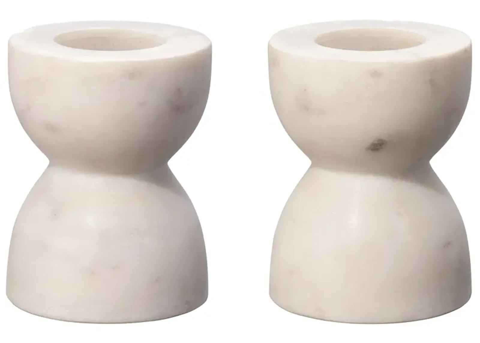 Petit Marble Candlesticks Set of 2