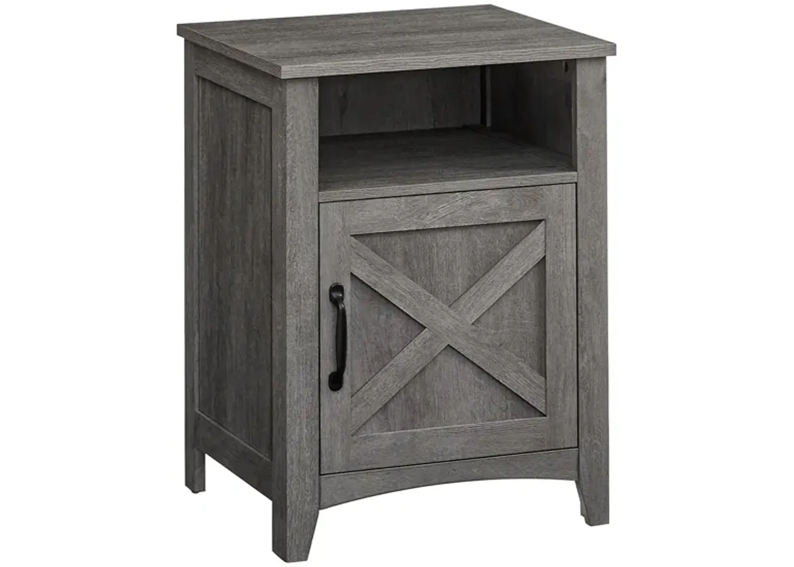 Nightstand with Cabinet and Storage Compartment for Organized Bedroom