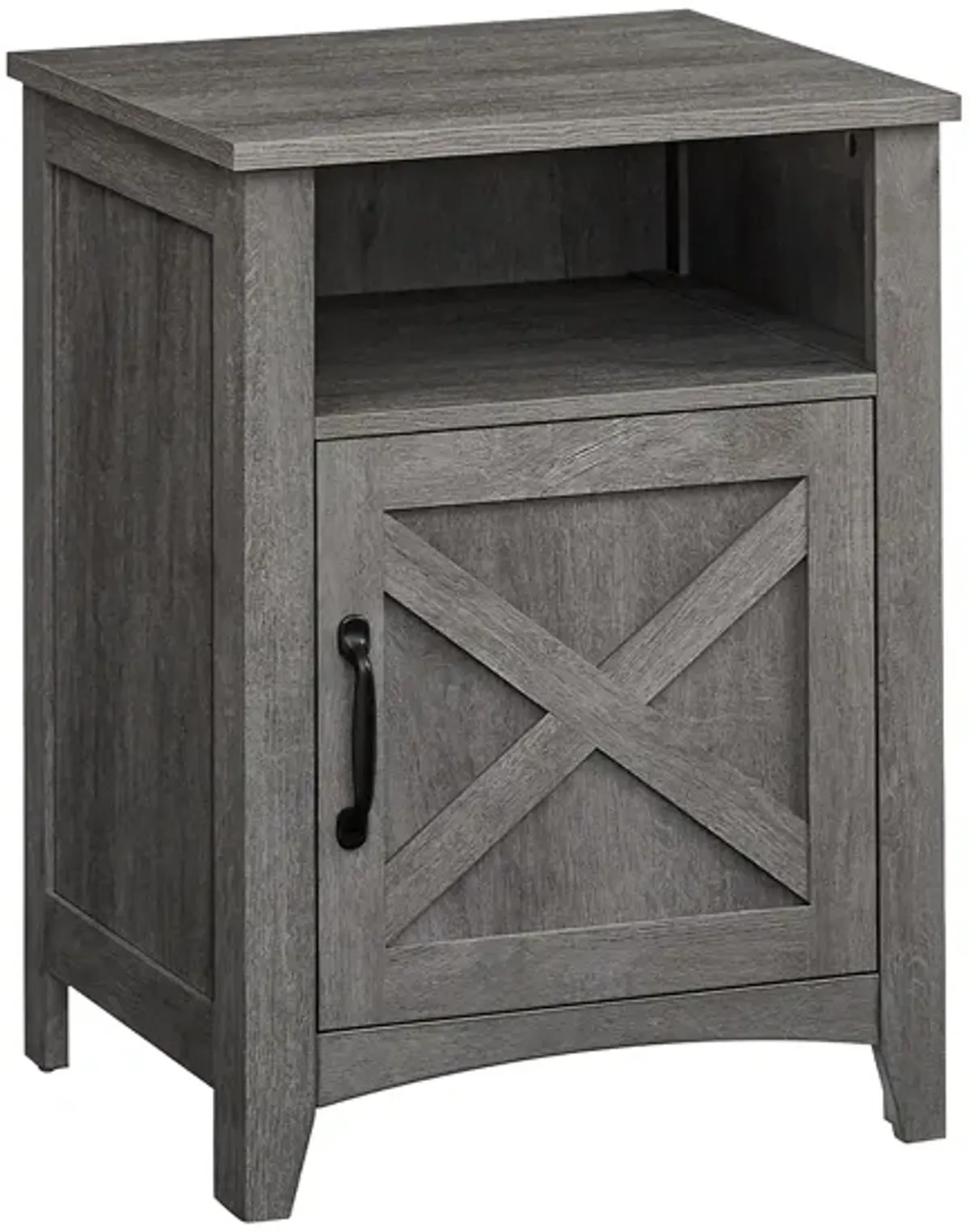 Nightstand with Cabinet and Storage Compartment for Organized Bedroom