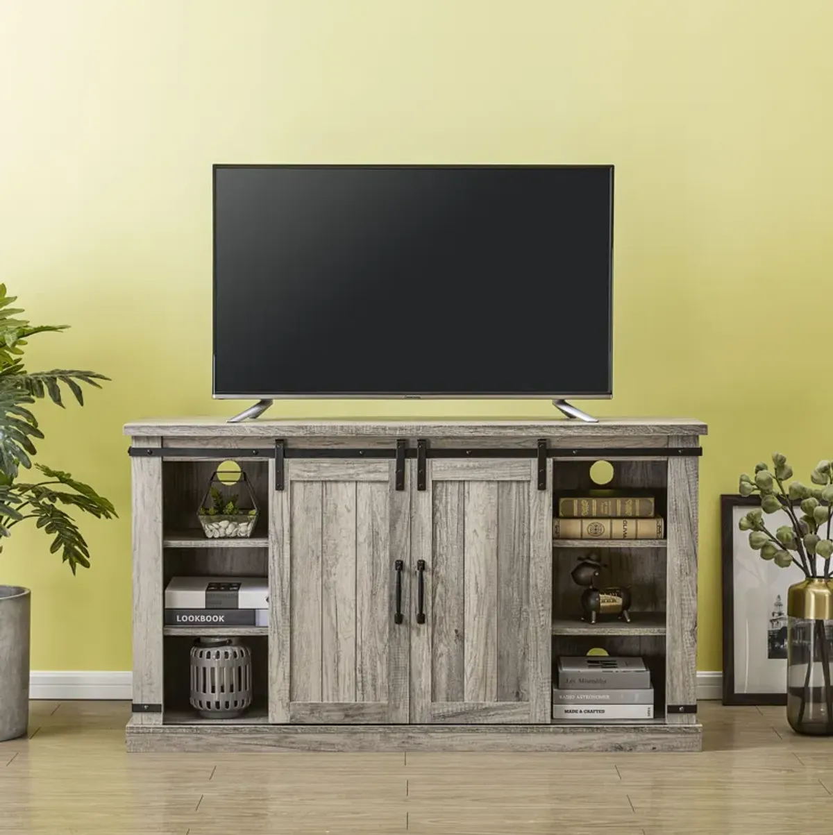 FESTIVO 54 in. TV Stand Console for TVs up to 60 in. with Electric Fireplace