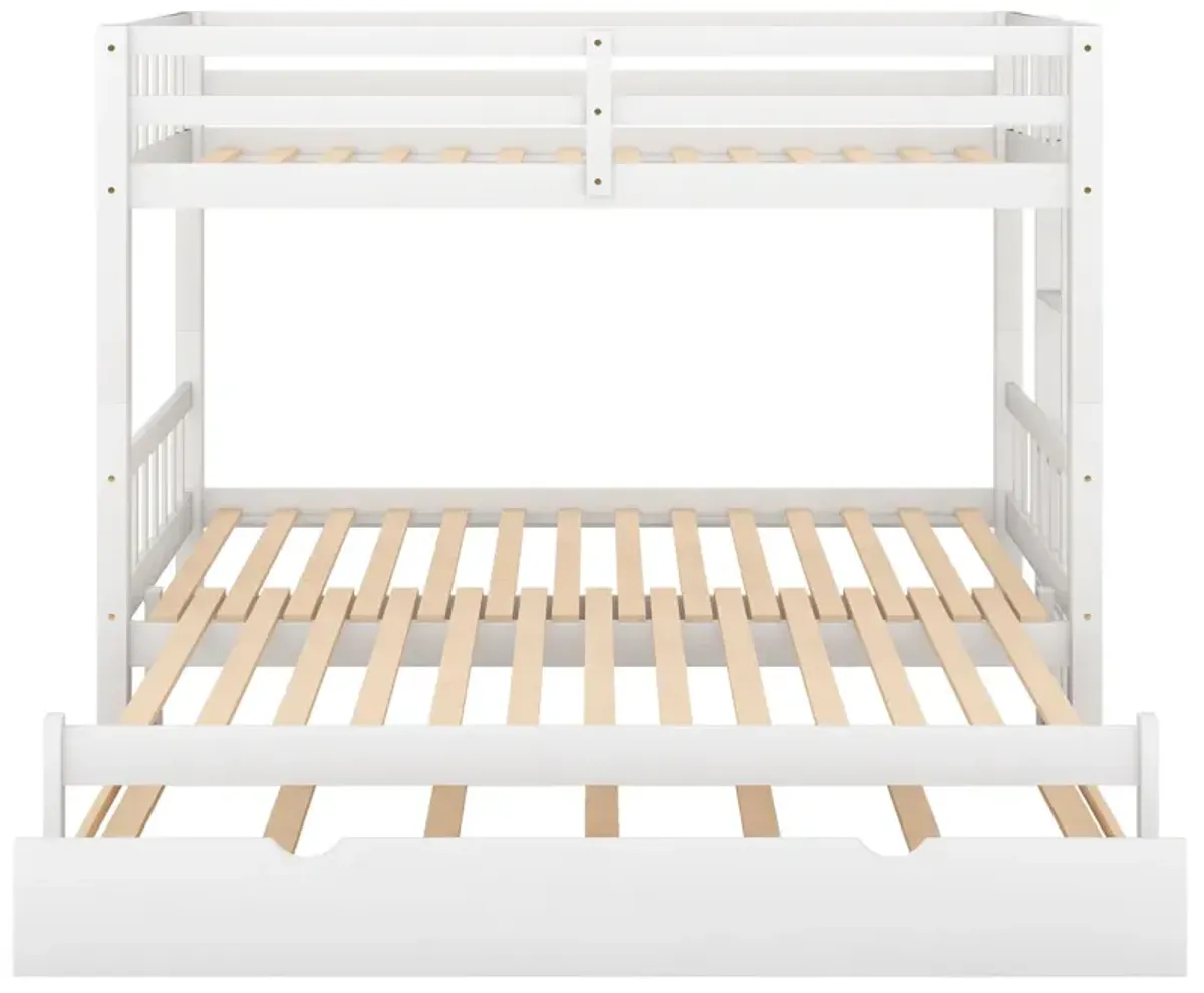 Twin Over Pull-Out Bunk Bed With Trundle