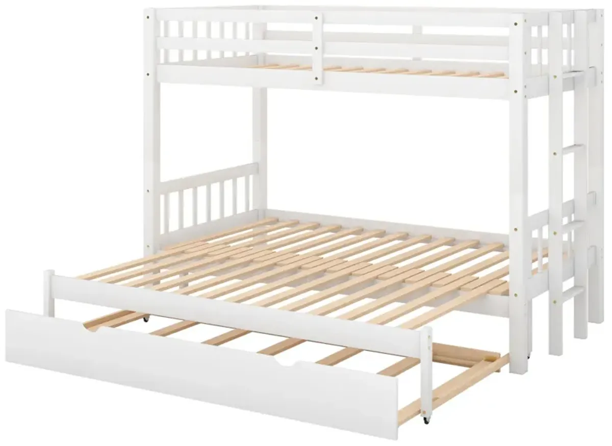 Twin Over Pull-Out Bunk Bed With Trundle