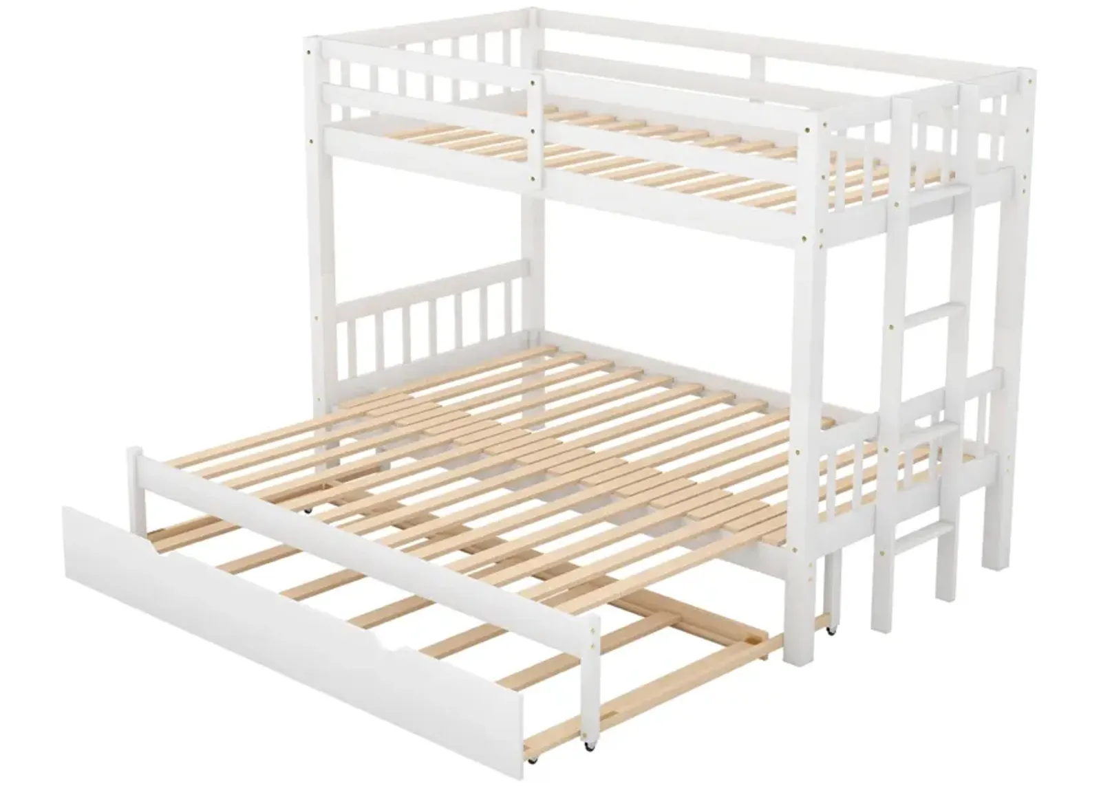 Twin Over Pull-Out Bunk Bed With Trundle