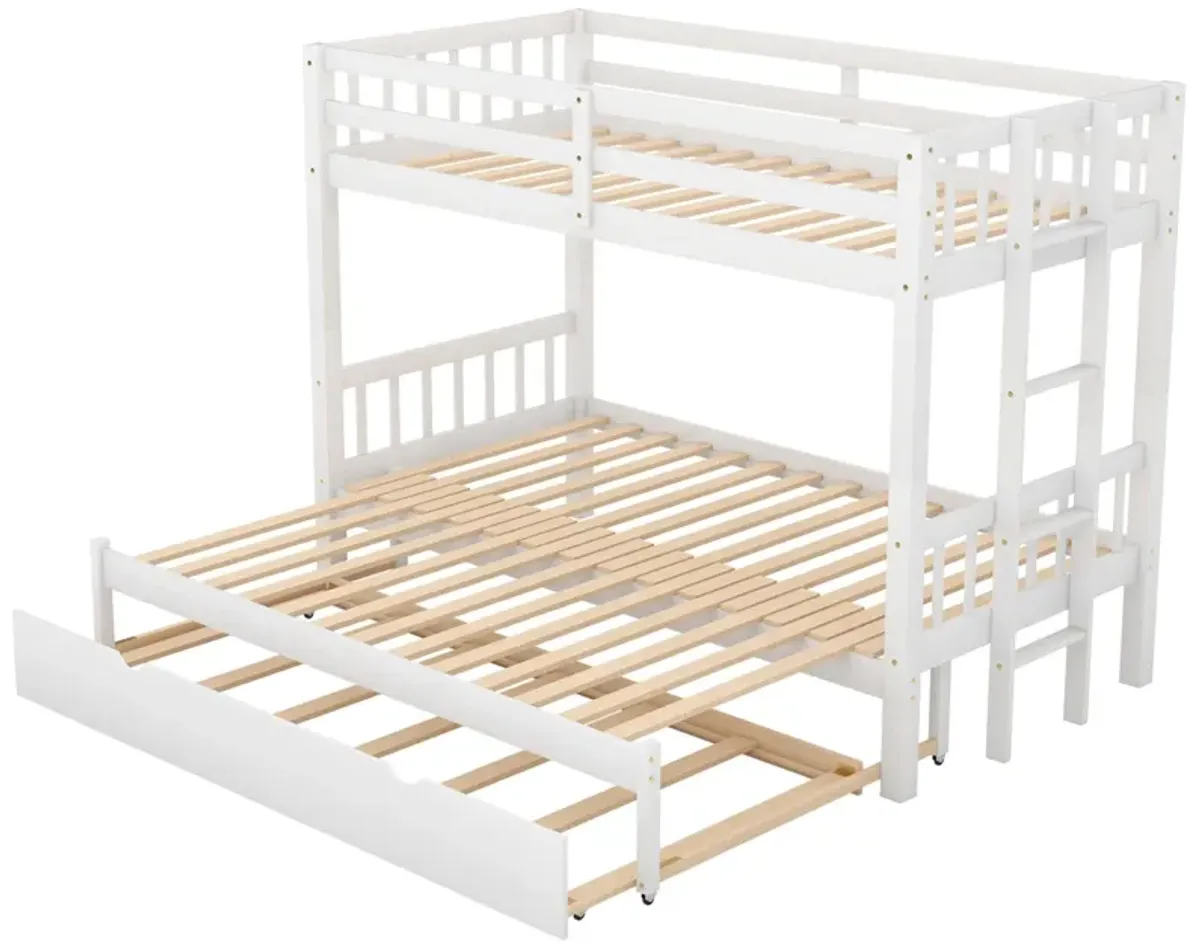 Twin Over Pull-Out Bunk Bed With Trundle