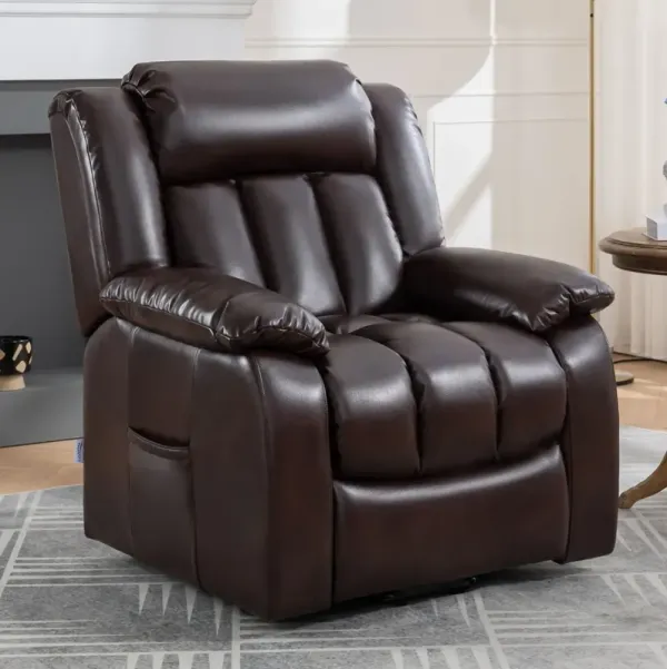 Lift Chair Recliners, Electric Power Recliner Chair Sofa for Elderly, (Common, Red Brown)