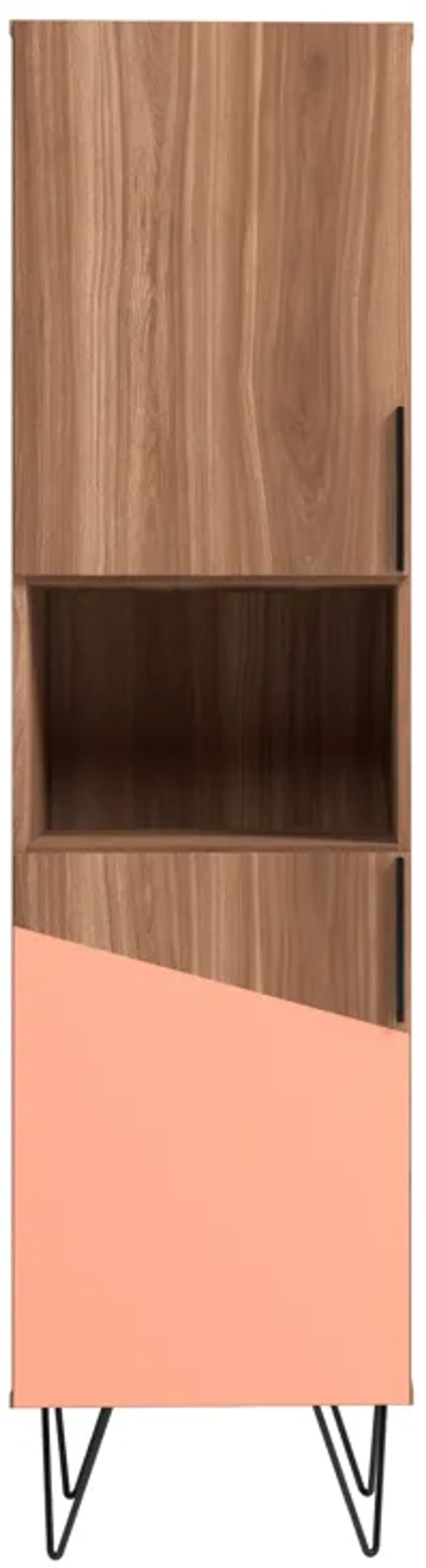 Beekman Brown and Pink Bookcase
